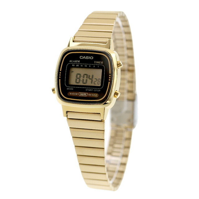 カシオ チープカシオ CASIO クォーツ 電池式 LA670WGA-1 クラシック レディース チプカシ 腕時計 ブランド カシオ casio デジタル ブラック ゴールド 黒 おしゃれ 防水 軽い 華奢 かわいい プレゼント 女性 実用的 学生 受験生 受験用 試験用 受験対応