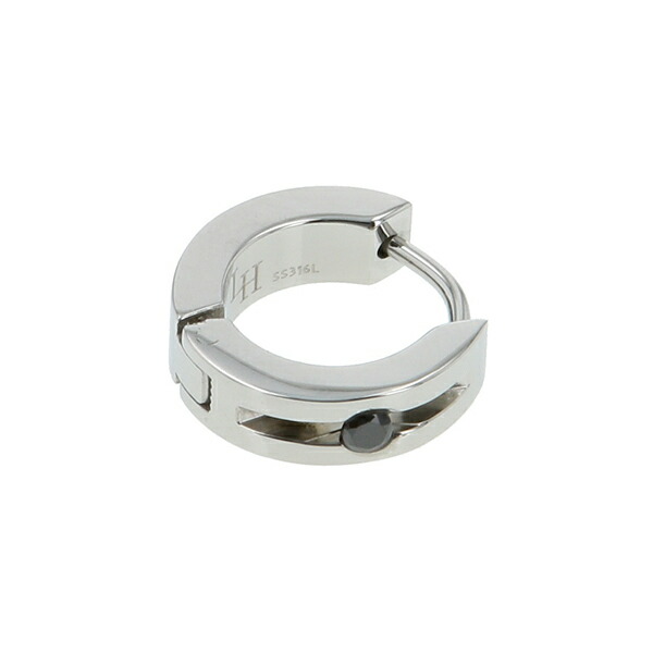 ライオンハート ピアス ブランド LION HEART 正規品 シングルフープピアス メンズ 片耳 ストーン サージカルステンレス シルバー レディース LHMP001NS アクセサリー 記念日 誕生日プレゼント ギフト プレゼント 実用的