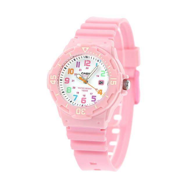 カシオ 腕時計 チープカシオ 海外モデル デイト レディース LRW-200H-4B2VDF CASIO クオーツ ホワイト ピンク チプカシ 時計 ブランド おしゃれ アナログ 防水 小さい 軽い かわいい プレゼント 女性 実用的 学生 子供用 キッズ