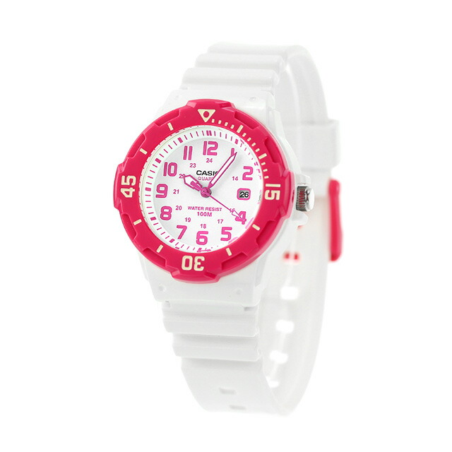 カシオ 腕時計 チープカシオ 海外モデル デイト LRW-200H-4BVDF CASIO クオーツ ホワイト ピンク チプカシ 時計 ブランド おしゃれ アナログ 防水 小さい 軽い かっこいい プレゼント 男性 実用的 学生 子供用 キッズ