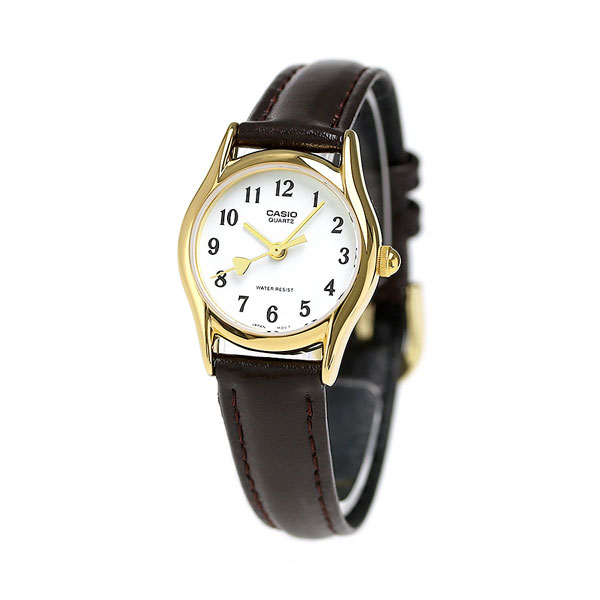 カシオ 腕時計 シンプル チープカシオ 海外モデル レディース LTP-1094Q-7B5RDF CASIO ホワイト チプカシ 革ベルト 時計 ブランド おしゃれ アナログ 防水 小さい 軽い かわいい プレゼント 女性 実用的 学生 受験生 受験用 試験用 受験対応