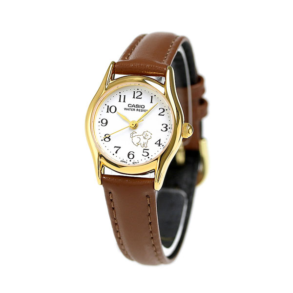 カシオ 腕時計 シンプル チープカシオ 海外モデル レディース LTP-1094Q-7B7RDF CASIO ホワイト チプカシ 革ベルト 時計 ブランド おしゃれ アナログ 防水 小さい 軽い かわいい プレゼント 女性 実用的 学生 受験生 受験用 試験用 受験対応