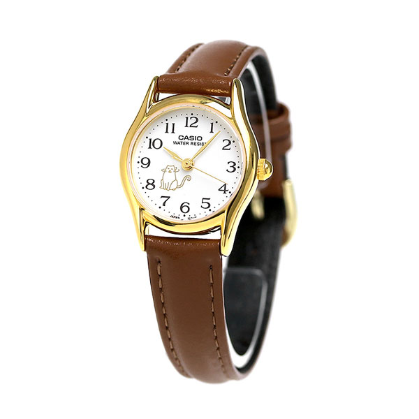 カシオ 腕時計 シンプル チープカシオ 海外モデル レディース LTP-1094Q-7B8RDF CASIO ホワイト チプカシ 革ベルト 時計 ブランド おしゃれ アナログ 防水 小さい 軽い かわいい プレゼント 女性 実用的 学生 受験生 受験用 試験用 受験対応