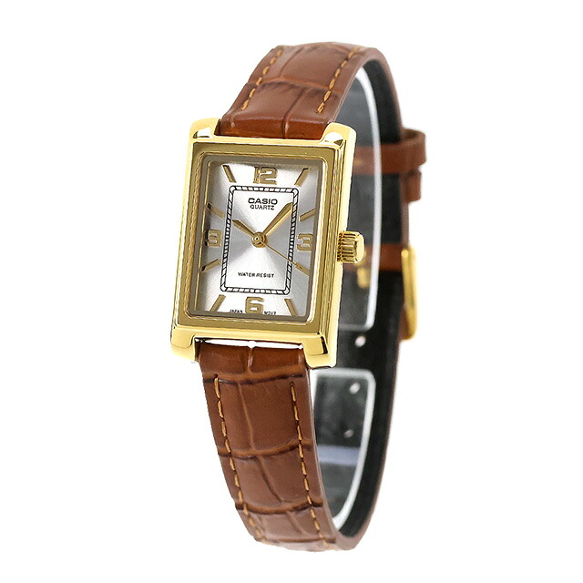 カシオ チープカシオ CASIO クォーツ 電池式 LTP-1234GLL-7A スタンダード 海外モデル レディース チプカシ 腕時計 ブランド カシオ casio アナログ シルバー ブラウン おしゃれ 防水 軽い 華奢 かわいい プレゼント 女性 実用的