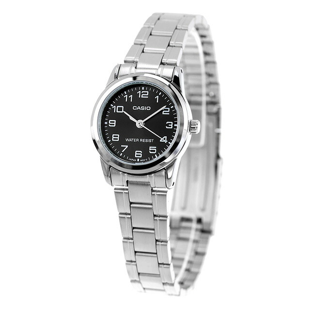 カシオ チープカシオ CASIO クォーツ 電池式 LTP-V001D-1B スタンダード 海外モデル レディース チプカシ 腕時計 シンプル ブランド カシオ casio アナログ ブラック 黒 おしゃれ 防水 軽い 華奢 かわいい プレゼント 女性 実用的 学生 受験生 受験用 試験用 受験対応
