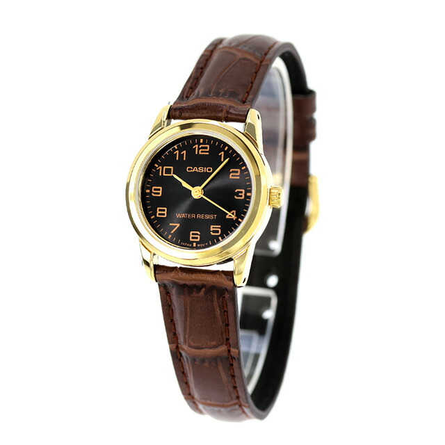 カシオ チープカシオ CASIO クォーツ 電池式 LTP-V001GL-1B スタンダード 海外モデル レディース チプカシ 腕時計 シンプル ブランド カシオ casio アナログ ブラック 黒 おしゃれ 防水 軽い 華奢 かわいい プレゼント 女性 実用的 学生 受験生 受験用 試験用 受験対応