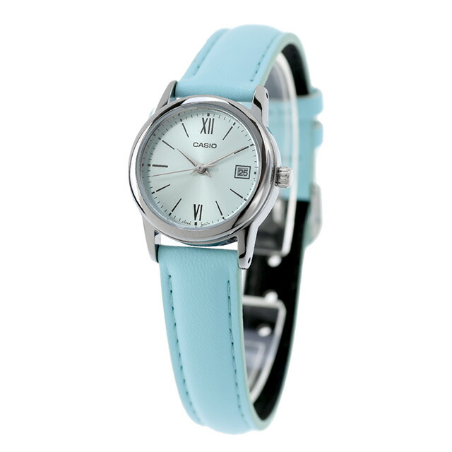 カシオ チープカシオ CASIO クォーツ 電池式 LTP-V002L-2B3 スタンダード 海外モデル レディース チプカシ 腕時計 シンプル ブランド カシオ casio アナログ ライトブルー おしゃれ 防水 軽い 華奢 かわいい プレゼント 女性 実用的 学生 受験生 受験用 試験用 受験対応