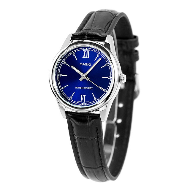 カシオ CASIO クォーツ 電池式 LTP-V005L-2B スタンダード チプカシ 海外モデル レディース 腕時計 カシオ casio アナログ ブルー ブラック 黒 ブランド おしゃれ 防水 小さい 軽い かわいい プレゼント 女性 実用的