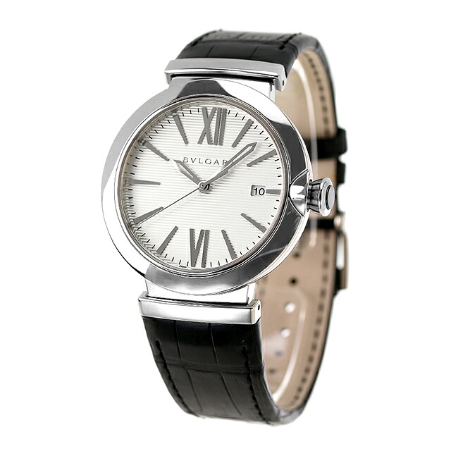 ブルガリ ルチェア 自動巻き 腕時計 メンズ BVLGARI LU40C6SLD シルバー ブラック 黒 スイス製 高級 ブランド おしゃれ 防水 プレゼント 男性 実用的