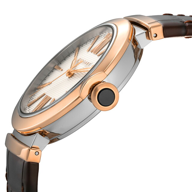 ブルガリ ルチェア 自動巻き 腕時計 メンズ BVLGARI LU40C6SPGLD シルバー ブラウン スイス製 高級 ブランド おしゃれ 防水 プレゼント 男性 実用的