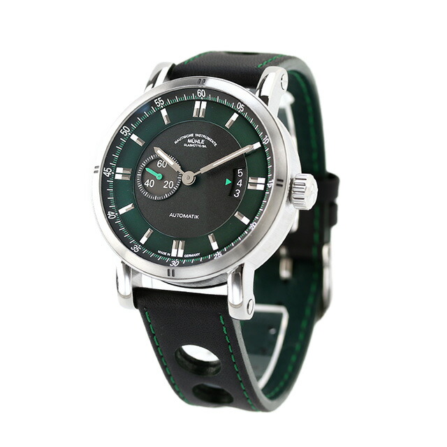 ミューレ・グラスヒュッテ TEUTONIA SPORT II “RACING GREEN” 自動巻き 腕時計 ブランド メンズ Muhle Glashutte M1-29-74-LB アナログ ブラック グリーン 黒 ドイツ製