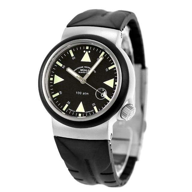 ミューレ・グラスヒュッテ S.A.R. Rescue-Timer 自動巻き 腕時計 ブランド メンズ Muhle Glashutte M1-41-03-KB アナログ ブラック 黒 ドイツ製