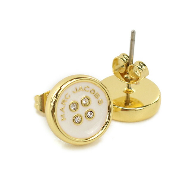 マークジェイコブス ピアス レディース ブランド MARC JACOBS BUTTON STUD EARRINGS 2R4JER001J35 ホワイト アクセサリー