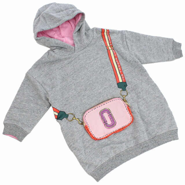 子供服 キッズ 女の子 男の子 高級 ブランド 出産祝い ギフト おしゃれ マークジェイコブス パーカー ベビー MARC JACOBS W12413 CHINE GREY グレー ウェア 選べるモデル