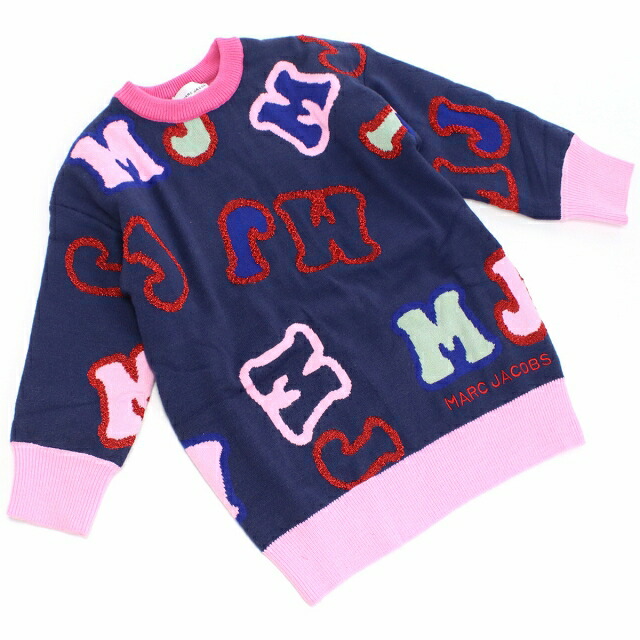 子供服 キッズ 女の子 男の子 高級 ブランド 出産祝い ギフト おしゃれ マークジェイコブス ニット ベビー MARC JACOBS W12428 NAVY ネイビー系 マルチカラー ウェア 選べるモデル