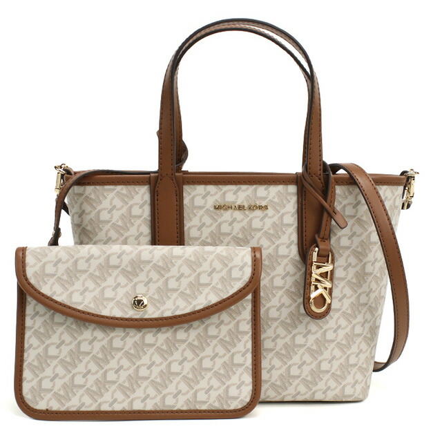 マイケル・コース トートバッグ レディース ブランド MICHAEL KORS ELIZA カンボジア 30R4GZAT0B VANILLA-LUGG ホワイト系 バッグ 軽量 手提げ 高級 おしゃれ プレゼント 女性 実用的 かわいい