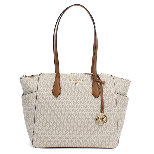マイケルコース トートバッグ レディース ブランド Michael Kors MARILYN ミャンマー 30S2G6AT2B VANILLA-ACRN ホワイト系 ブラウン系 バッグ 軽量 手提げ 高級 おしゃれ プレゼント 女性 実用的 かわいい