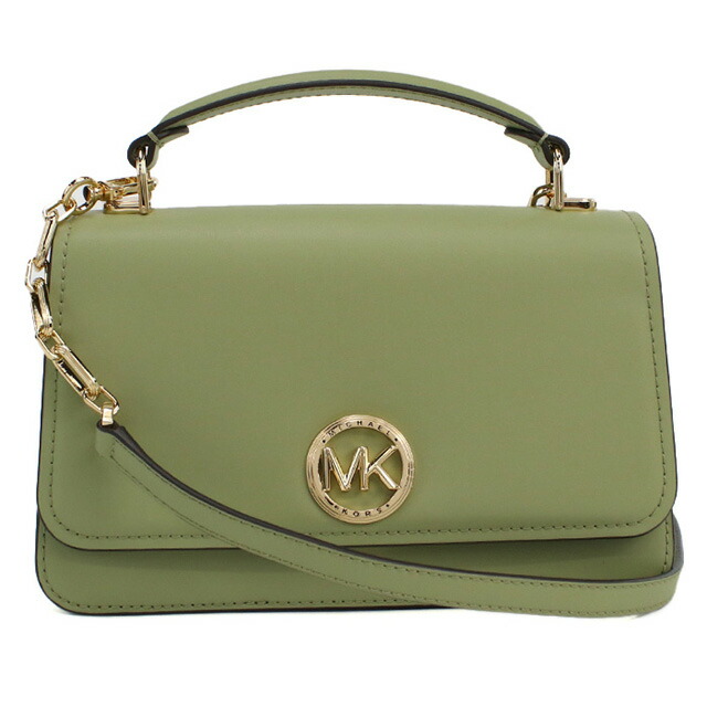 マイケル・コース ハンドバッグ レディース ブランド MICHAEL KORS DELANCEY レザー カンボジア 30T4GD8S6L LIGHT SAGE グリーン系 バッグ 軽量 小さめ 手提げ 高級 おしゃれ プレゼント 女性 実用的 かわいい
