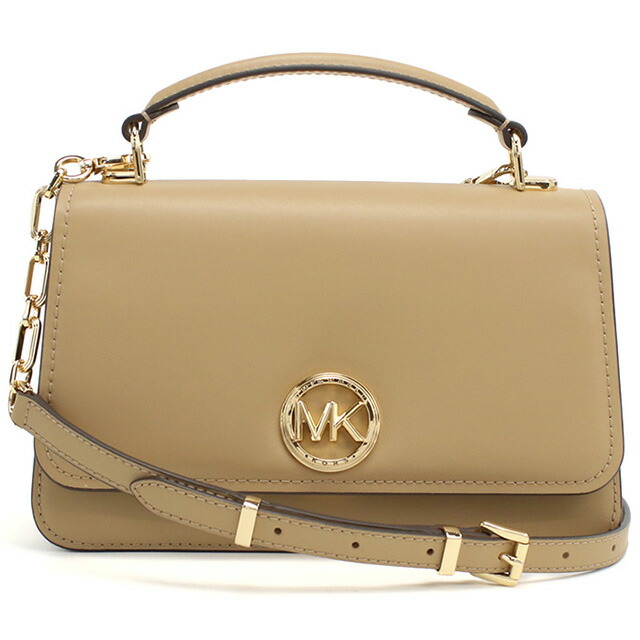 マイケル・コース ハンドバッグ レディース MICHAEL KORS DELANCEY レザー カンボジア 30T4GD8S6L CAMEL ベージュ系 バッグ 軽量 小さめ 手提げ ブランド 高級 おしゃれ プレゼント 女性 実用的 かわいい