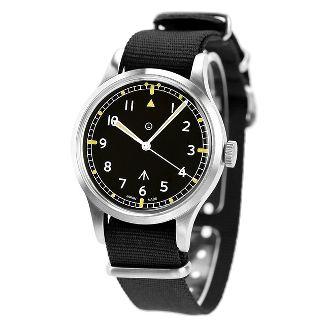 ナバルウォッチ Naval military watch British ROYAL Army "W10" TYPE 自動巻き 腕時計 ブランド メンズ NAVAL WATCH Mil-06SV/BK アナログ ブラック 黒 日本製 おしゃれ 防水 プレゼント 男性 実用的