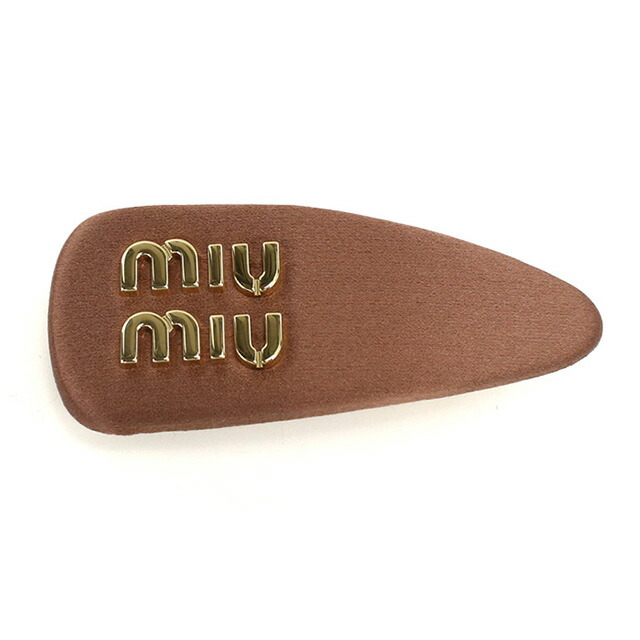 ミュウミュウ バレッタ レディース ブランド MIUMIU 5IF092 ブラウン ヘアアクセサリー