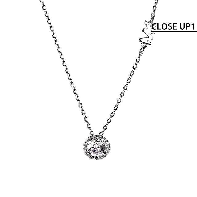 MICHAELKORS マイケルコース ネックレス レディース ブランド キュービックジルコニア シルバー925 ペンダント ジルコニア パヴェ ハロ MKC1208AN040 シルバー アクセサリー ハイブランド 記念日 誕生日プレゼント ギフト