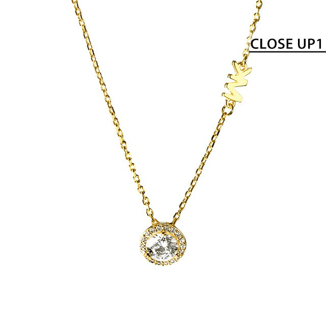 MICHAELKORS マイケルコース ネックレス レディース ブランド キュービックジルコニア シルバー925 ペンダント ジルコニア パヴェ ハロ MKC1208AN710 ゴールド アクセサリー ハイブランド 記念日 誕生日プレゼント ギフト