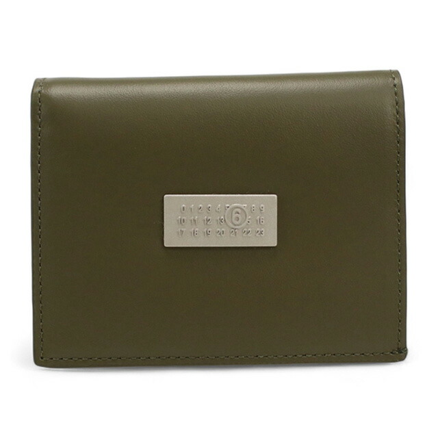 エムエムシックス 二折財布小銭入付き レディース ブランド MM6 イタリア SA5UI0015 カーキ 財布