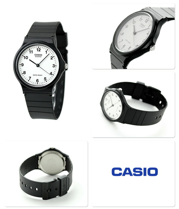 カシオ 腕時計 シンプル チープカシオ 海外モデル ラウンド MQ-24-7BDF CASIO ホワイト ブラック チプカシ 時計 ブランド おしゃれ アナログ 防水 小さい 軽い かっこいい プレゼント 男性 実用的 学生 受験生 受験用 試験用 受験対応