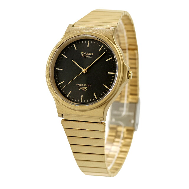 カシオ チープカシオ CASIO STANDARD クォーツ 電池式 MQ-24GA-1A ユニセックス チプカシ メンズ レディース 腕時計 ブランド アナログ ブラック ゴールド 黒 おしゃれ 防水 かわいい プレゼント 実用的