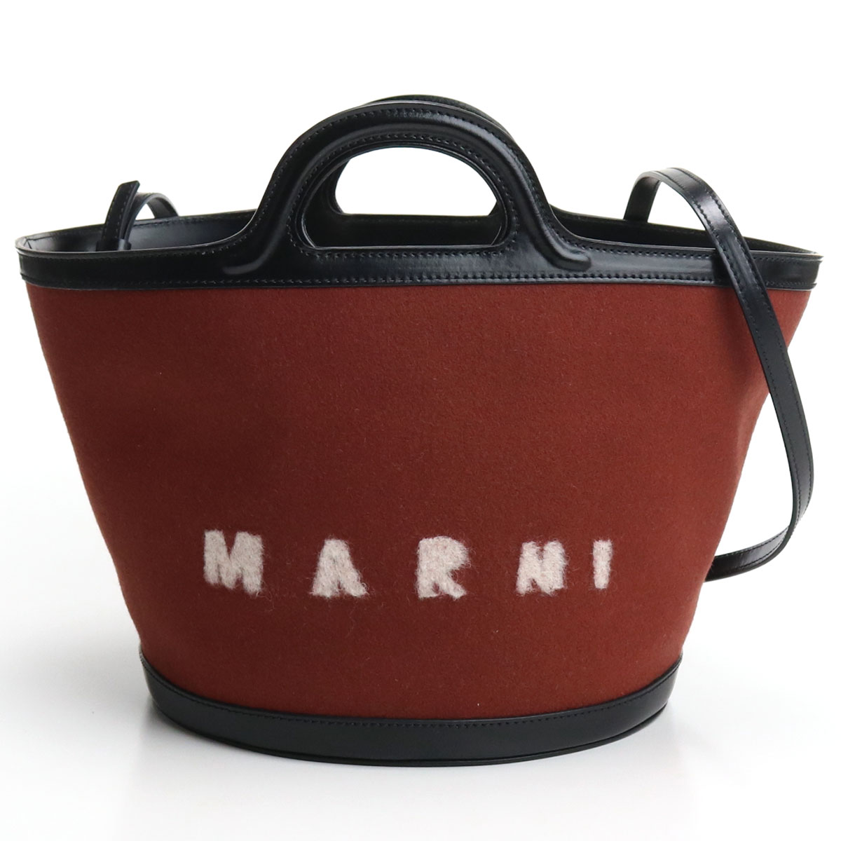 マルニ トートバッグ レディース MARNI ウール ナイロン カーフレザー イタリア BMMP0097Q1 ブラウン系 バッグ 軽量 手提げ ブランド 高級 おしゃれ プレゼント 女性 実用的 かわいい