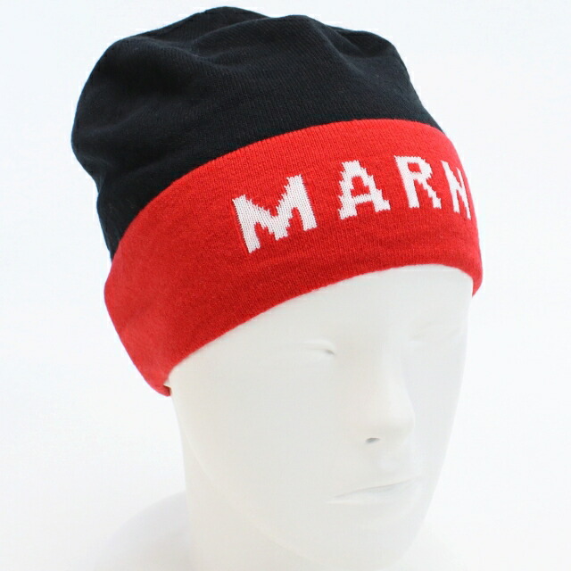 マルニ ニットキャップ レディース MARNI イタリア CLMC0025Q1 ブラック レッド系 小物 選べるモデル