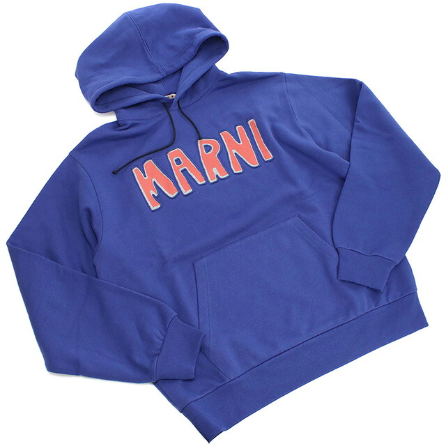 マルニ パーカー メンズ ブランド MARNI コットン100%裏起毛 ポルトガル FUMU0073P5 ブルー系 ファッション 選べるモデル プレゼント 実用的