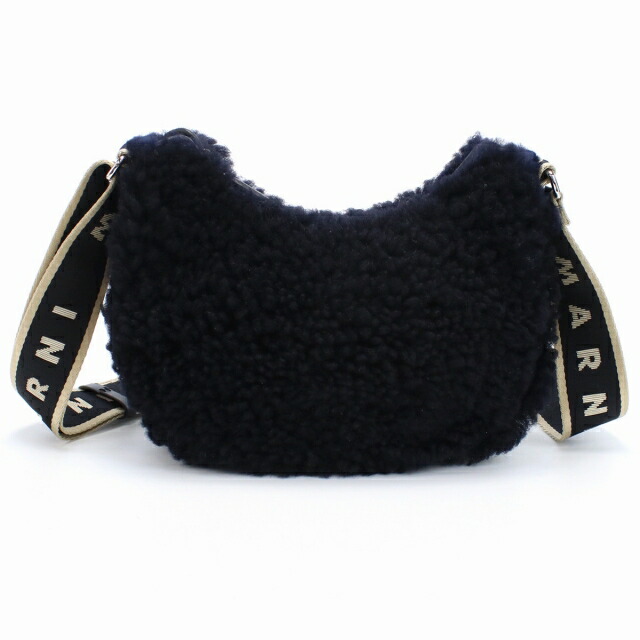 マルニ 斜め掛けショルダーバッグ レディース MARNI ラム、レザー イタリア SBMP0128Q0 ブラック バッグ 斜めがけ ブランド 高級 おしゃれ プレゼント 女性 実用的 かわいい