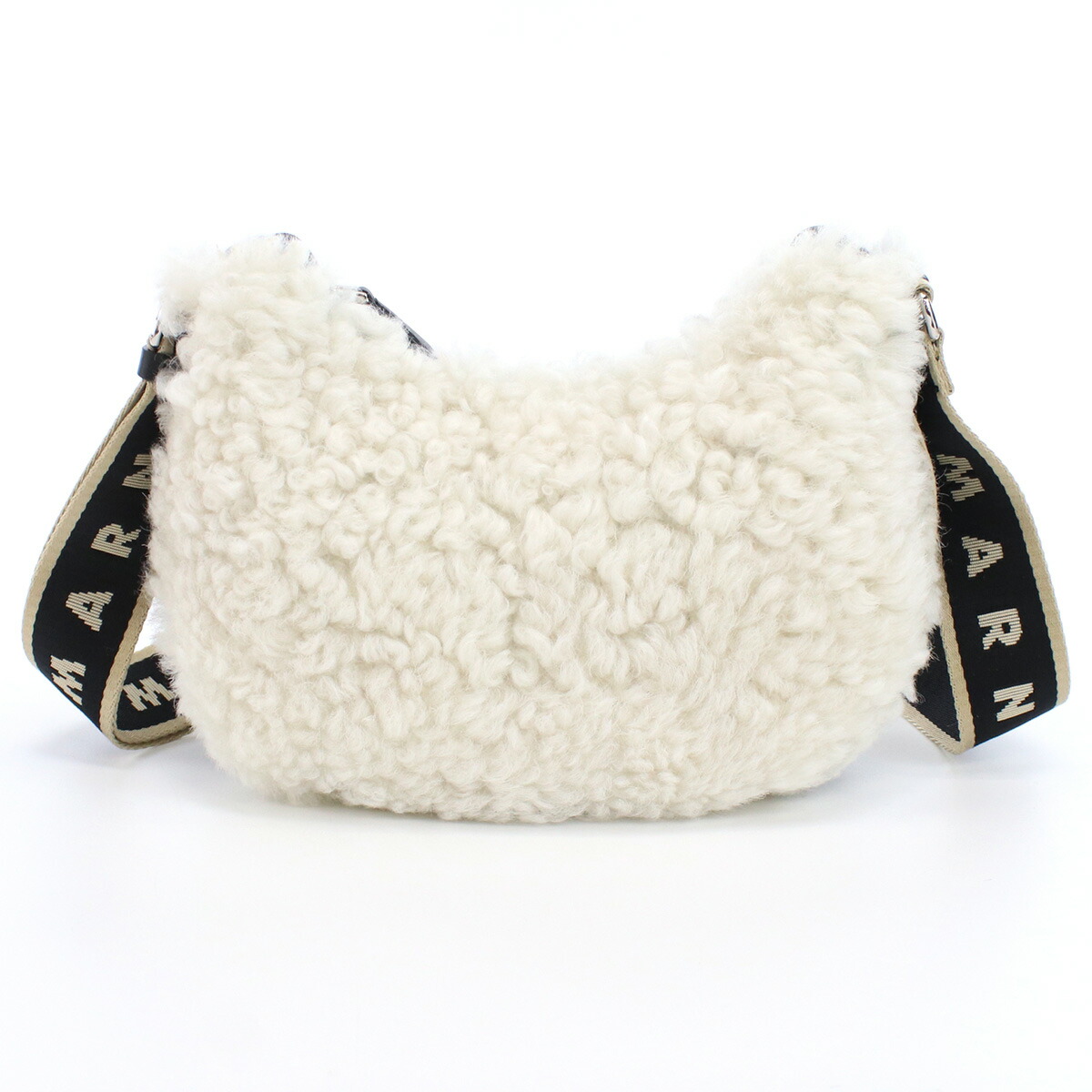 マルニ 斜め掛けショルダーバッグ レディース MARNI ラム、レザー イタリア SBMP0128Q0 ホワイト系 バッグ 斜めがけ ブランド 高級 おしゃれ プレゼント 女性 実用的 かわいい