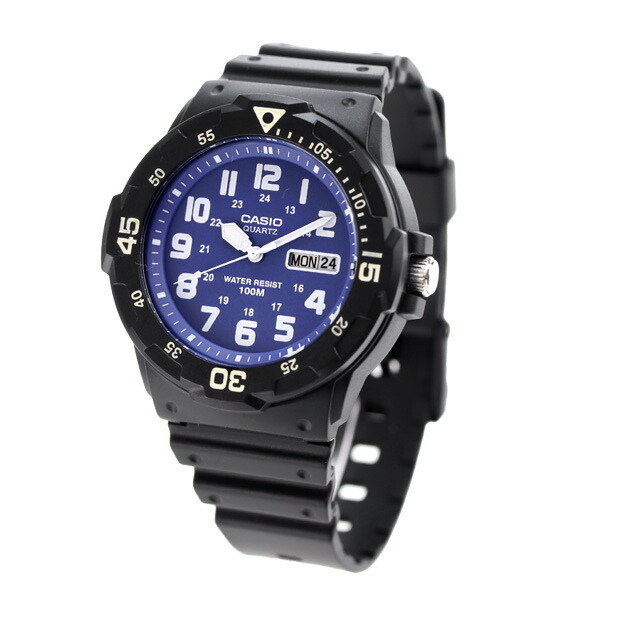 カシオ 腕時計 チープカシオ デイデイト MRW-200H-2B2VDF CASIO アウトドア ブルー ブラック チプカシ 時計 ブランド おしゃれ 防水 小さい 軽い かっこいい プレゼント 男性 実用的