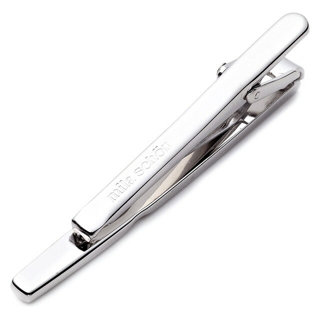 Mila schon ミラショーン ネクタイピン ブランド メンズ タイバー タイピン クリップ 真鍮 MS01006 シルバー アクセサリー ビジネス フォーマル 小物 記念日 誕生日プレゼント 就職祝い 男性 ギフト プレゼント 実用的