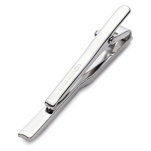 Mila schon ミラショーン ネクタイピン ブランド メンズ タイバー タイピン クリップ 真鍮 MS01063 シルバー アクセサリー ビジネス フォーマル 小物 記念日 誕生日プレゼント 就職祝い 男性 ギフト プレゼント 実用的