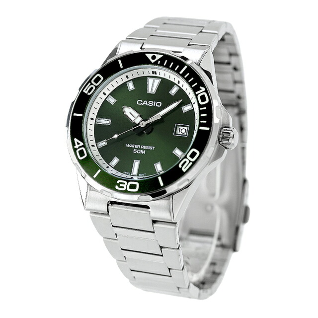 カシオ チープカシオ CASIO スタンダード クォーツ 電池式 MTD-145D-3AV 海外モデル メンズ チプカシ 腕時計 ブランド アナログ グリーン おしゃれ 防水 小さい 軽い かわいい プレゼント 実用的