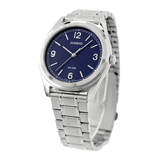 カシオ チープカシオ CASIO スタンダード クォーツ 電池式 MTP-B210D-2A2V 海外モデル ユニセックス チプカシ メンズ レディース 腕時計 ブランド アナログ ネイビーブルー おしゃれ 防水 かわいい プレゼント 実用的