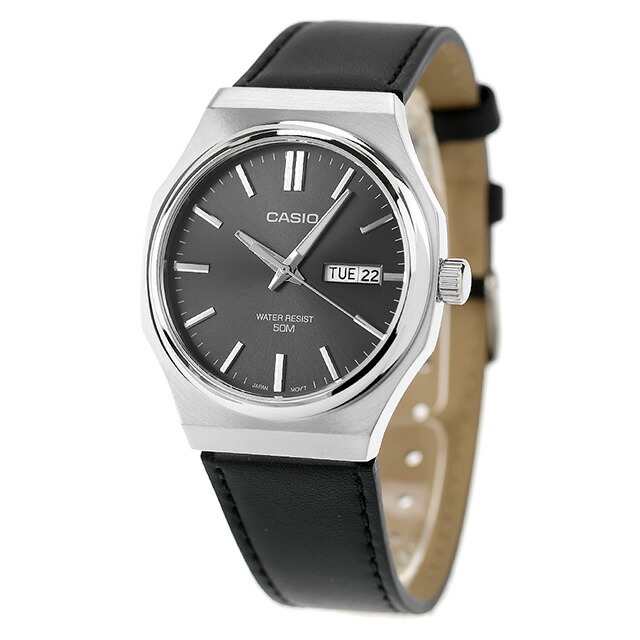 カシオ チープカシオ CASIO クォーツ 電池式 MTP-E735L-8AV スタンダード 海外モデル ユニセックス チプカシ メンズ レディース 腕時計 シンプル ブランド カシオ casio アナログ ダークグレー ブラック 黒 おしゃれ 防水 かわいい プレゼント 学生 受験生 受験用 試験用
