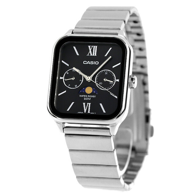 カシオ CASIO MTP-M305D-1A2V スタンダード チプカシ ムーンフェイズ 海外モデル メンズ 腕時計 カシオ casio アナログ ブラック 黒 ブランド おしゃれ 防水 小さい 軽い かっこいい プレゼント 男性 実用的