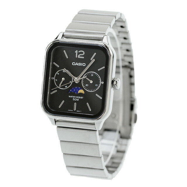 カシオ CASIO MTP-M305D-1AV スタンダード チプカシ ムーンフェイズ 海外モデル メンズ 腕時計 カシオ casio アナログ ブラック 黒 ブランド おしゃれ 防水 小さい 軽い かっこいい プレゼント 男性 実用的
