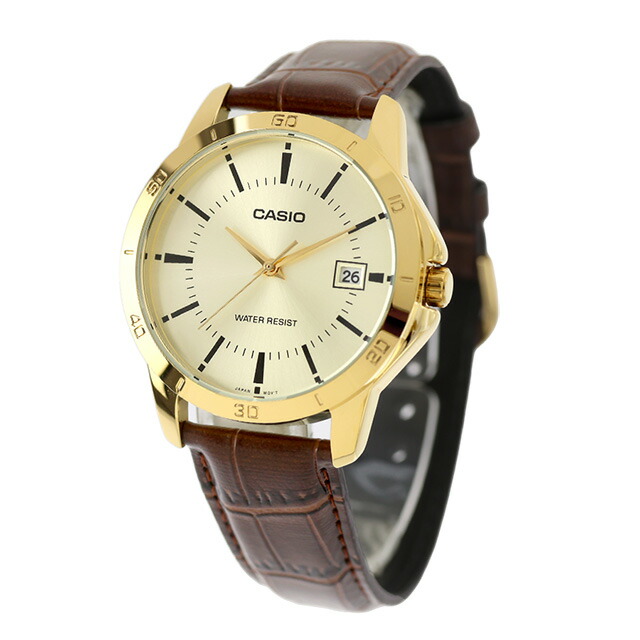 カシオ チープカシオ CASIO クォーツ 電池式 MTP-V004GL-9A スタンダード 海外モデル メンズ チプカシ 腕時計 シンプル ブランド カシオ casio アナログ ゴールド ブラウン おしゃれ 防水 小さい 軽い かわいい プレゼント 実用的 学生 受験生 受験用 試験用 受験対応