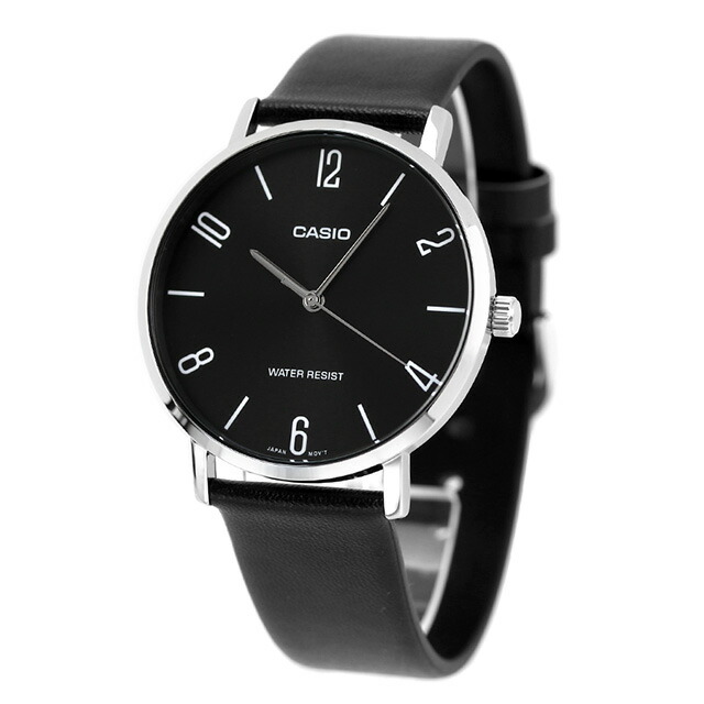 カシオ チープカシオ CASIO クォーツ 電池式 MTP-VT01L-1B2 スタンダード 海外モデル メンズ チプカシ 腕時計 シンプル ブランド カシオ casio アナログ ブラック 黒 おしゃれ 防水 小さい 軽い かわいい プレゼント 実用的 学生 受験生 受験用 試験用 受験対応