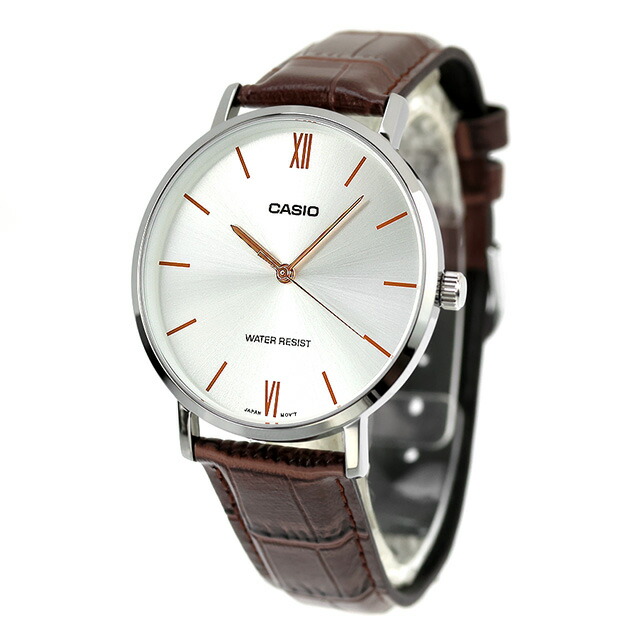 カシオ チープカシオ CASIO クォーツ 電池式 MTP-VT01L-7B2 スタンダード 海外モデル メンズ チプカシ 腕時計 シンプル ブランド カシオ casio アナログ シルバー ダークブラウン おしゃれ 防水 小さい 軽い かわいい プレゼント 実用的 学生 受験生 受験用 試験用 受験対応
