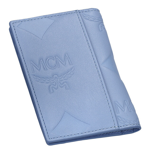 エムシーエム カードケース メンズ ブランド MCM レザー MXADATA04 L8001 ライトブルー 定期入れ 高級 おしゃれ プレゼント 実用的