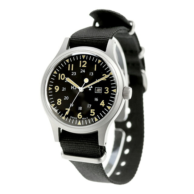 ナバルウォッチ Naval military watch US Army Type クォーツ 電池式 腕時計 ブランド メンズ NAVAL WATCH Mil-01B-BK アナログ ブラック 黒 おしゃれ 防水 プレゼント 男性 実用的