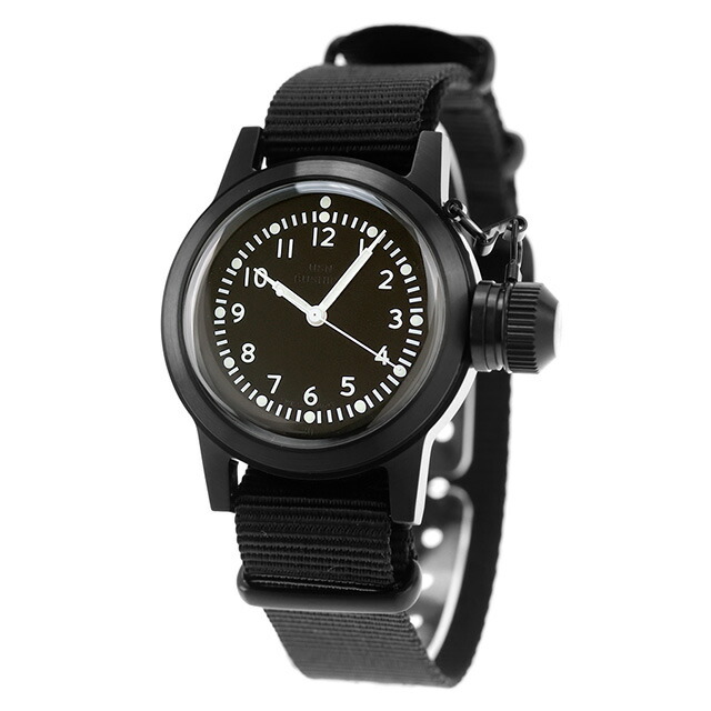ナバルウォッチ Naval military watch US MARINE USN BUSHIPS type クォーツ 電池式 腕時計 ブランド メンズ NAVAL WATCH Mil-04BK／BK アナログ オールブラック 黒 おしゃれ 防水 プレゼント 男性 実用的