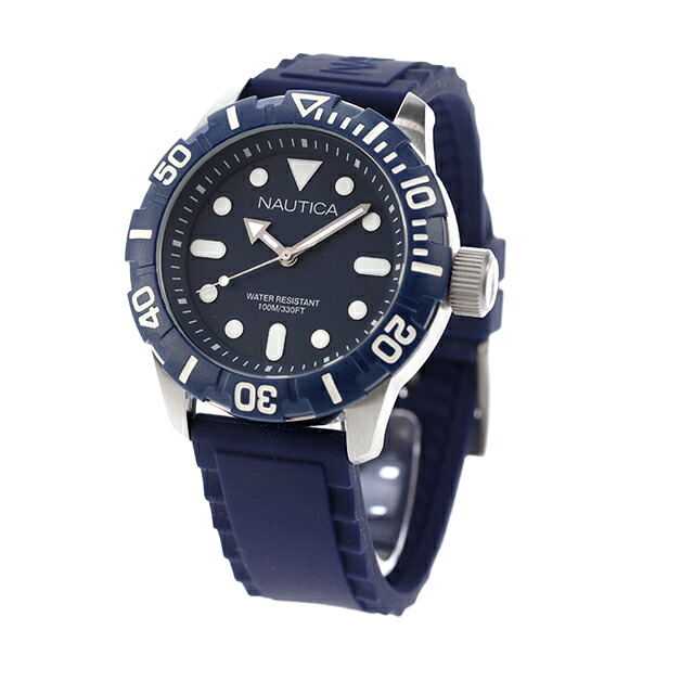 ノーティカ NSR100 ジェリー 44mm クオーツ NAD09602G 100m防水 腕時計 メンズ ネイビー NAUTICA ブランド おしゃれ 防水 プレゼント 男性 実用的